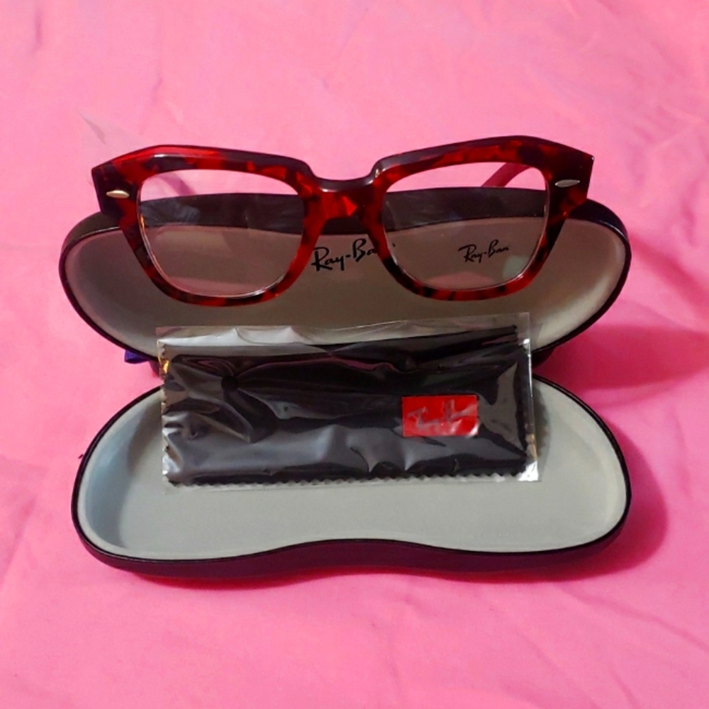 Women's Ray-ban state street prescription frames with clear demos